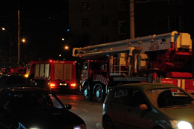 Пожар вспыхнул в общежитии под Москвой