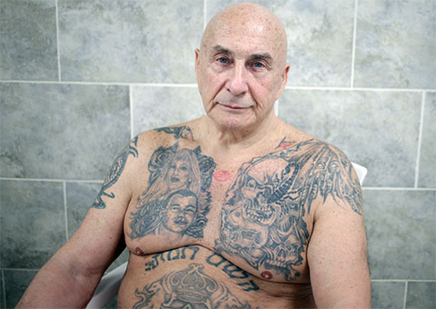 Криминальный лидер Борис Найфельд и его татуировки