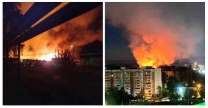 На территории воинской части в Долгопрудном пожар